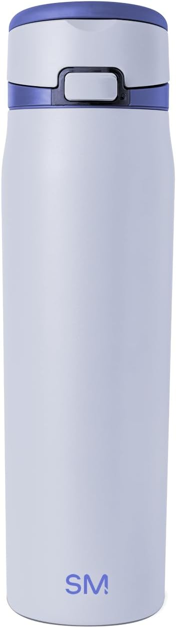 Simple Modern Mesa Loop Water Bottle with Covered Straw and Handle | 24oz Cup Holder Friendly Insulated Stainless Steel Bottles for Travel, Sports and School | Iris Sage - Colors B