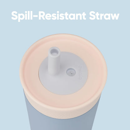 Owala Kids BPA-Free Plastic Tumbler with Spill Resistant Flexible Straw, Easy to Clean, Kids Water Bottle, Great for Travel, Dishwasher Safe, 15 Oz, Skate Park