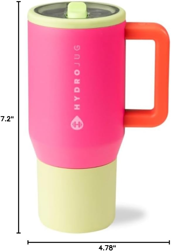 HydroJug Kids - 20 oz Insulated Kids Water Bottle with Flip Straw & Handle | Leak-Proof & Durable | Perfect for School, Sports, Lunch, Travel & Camp, Primrose