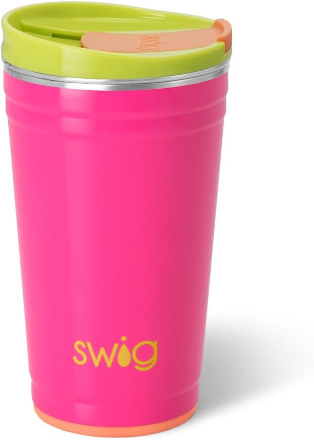 Swig Life 32oz Insulated Tumbler, Travel Coffee Tumbler with Lid, Cup Holder Friendly Travel Coffee Mug, Stainless Steel with Lid (Hayride)