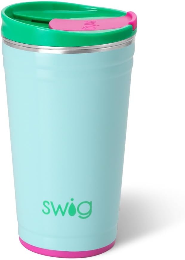Swig Life 32oz Insulated Tumbler, Travel Coffee Tumbler with Lid, Cup Holder Friendly Travel Coffee Mug, Stainless Steel with Lid (Hayride)