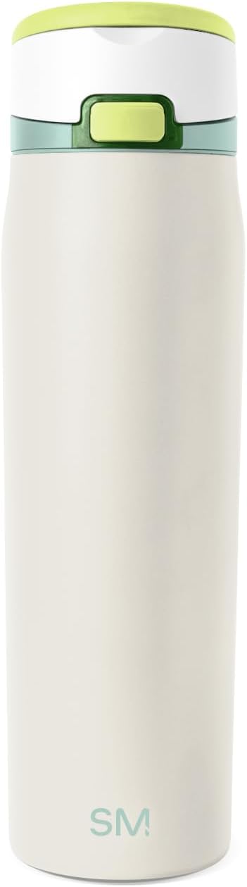 Simple Modern Mesa Loop Water Bottle with Covered Straw and Handle | 24oz Cup Holder Friendly Insulated Stainless Steel Bottles for Travel, Sports and School | Iris Sage - Colors B
