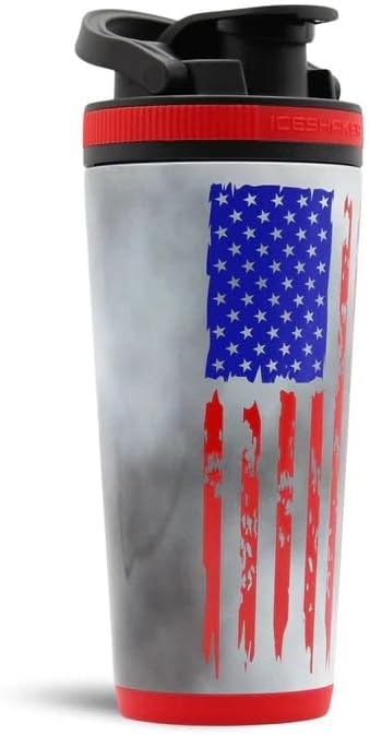 Ice Shaker Insulated Stainless Steel Shaker Bottle | 26oz, Bomber | Cold for 30+ Hours | Insulated Cup with Twist-on Agitator | Odor-Free Bottle for Protein Shakes, Water, Smoothies, Cocktails