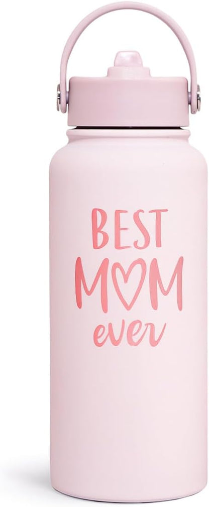 SANDJEST Pickleball Gift for Women, Water Bottle Stainless Steel 32oz with Lid & Straw, Sport Insulated Bottles Gifts for Girls Friends Teens Birthday Christmas