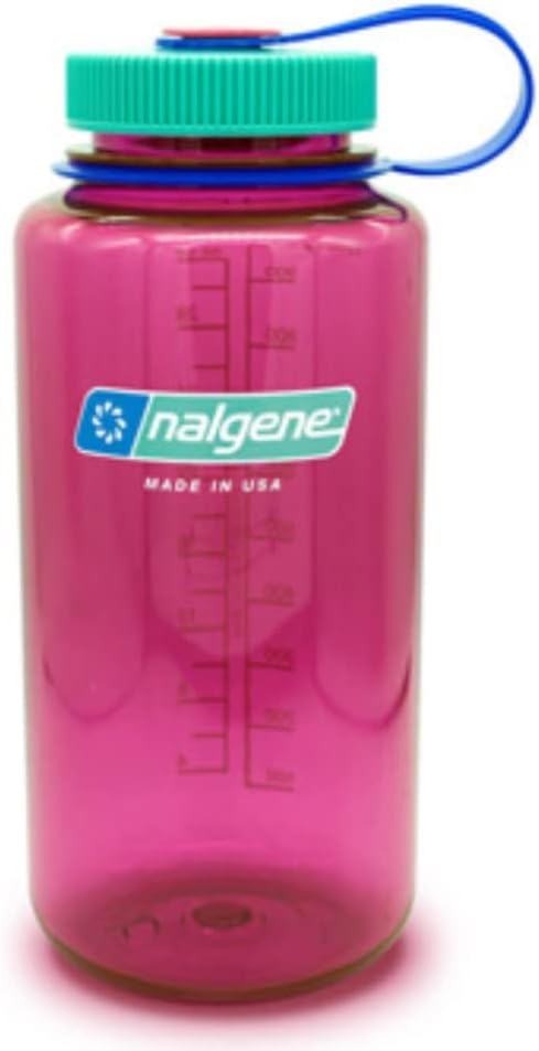 Nalgene 32 oz Wide Mouth Water Bottle | BPA-Free, Durable & Leak Proof, Lightweight Bottle for Hiking & Gym, Work & Travel