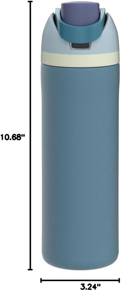 Owala FreeSip Insulated Stainless Steel Water Bottle with Straw, BPA-Free Sports Water Bottle, Great for Travel, 32 Oz, Denim