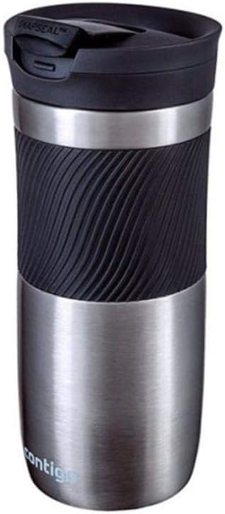Contigo Byron Snapseal Travel Mug, Stainless Steel Thermal mug, vacuum flask, leakproof tumbler, coffee mug with BPA free Easy-Clean Lid, 470 ml, Vivacious
