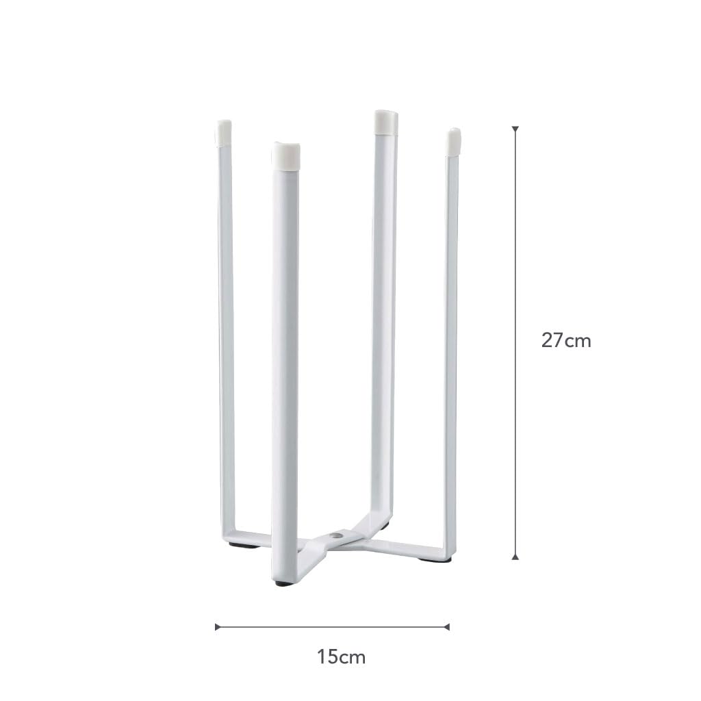 YAMAZAKI Home Tower Kitchen Multi Eco Stand - Multifunctional Plastic Bag Holder Bottle Dryer - Steel