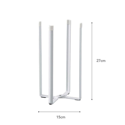 YAMAZAKI Home Tower Kitchen Multi Eco Stand - Multifunctional Plastic Bag Holder Bottle Dryer - Steel