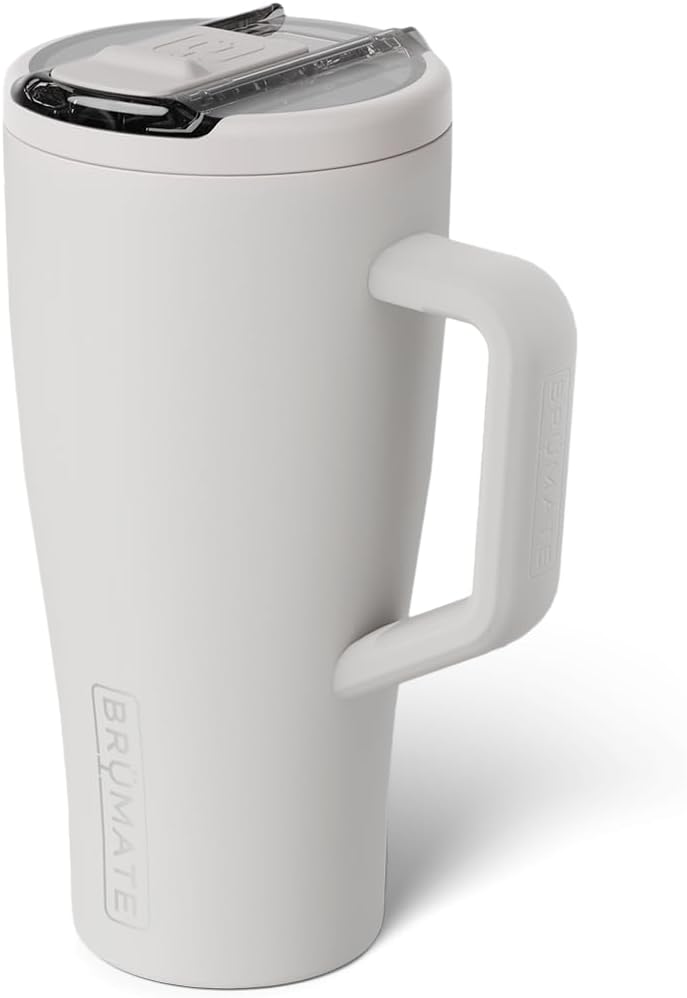 BrüMate Era Flip 30oz Tumbler with 100% Leakproof Covered Straw Lid | Hygienic Covered Straw | Insulated Stainless Steel Water Bottle with Handle | Cup Holder Friendly | BPA-Free (Sage)