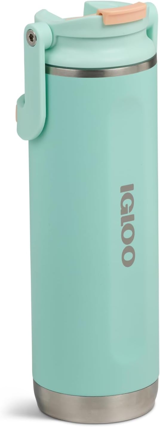 Igloo 20 oz Stainless Steel Tumbler | Sport Sipper Bottle | Thrift Pink