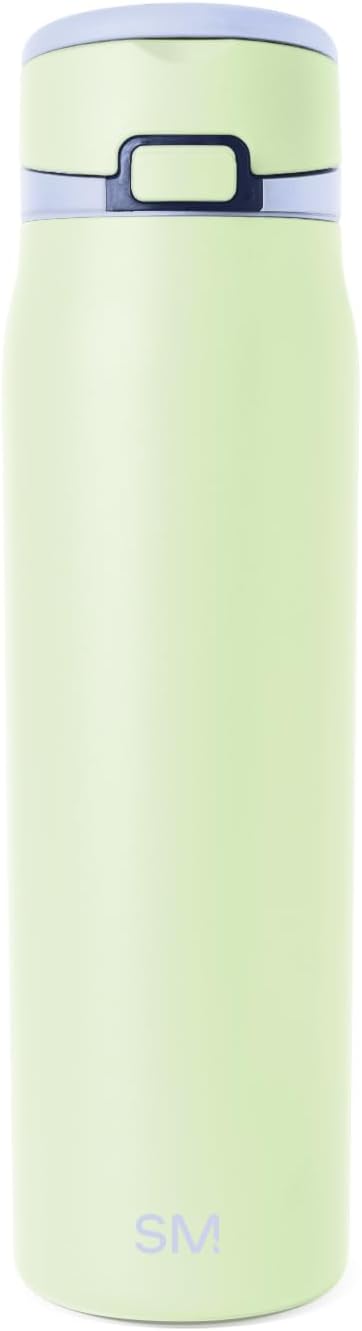 Simple Modern Mesa Loop Water Bottle with Covered Straw and Handle | 24oz Cup Holder Friendly Insulated Stainless Steel Bottles for Travel, Sports and School | Iris Sage - Colors B