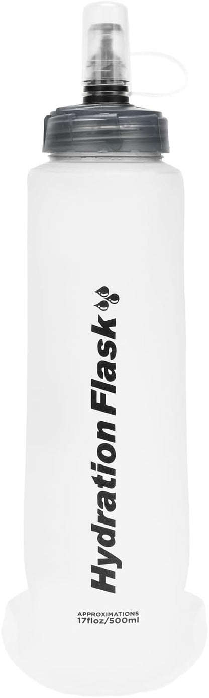 TRIWONDER Handheld Water Bottle for Running, Quick Grip Chill 17 oz Handheld Soft Water Bottle with Hand Strap Hydration Pack, BPA Sport Soft Flask (Blue)