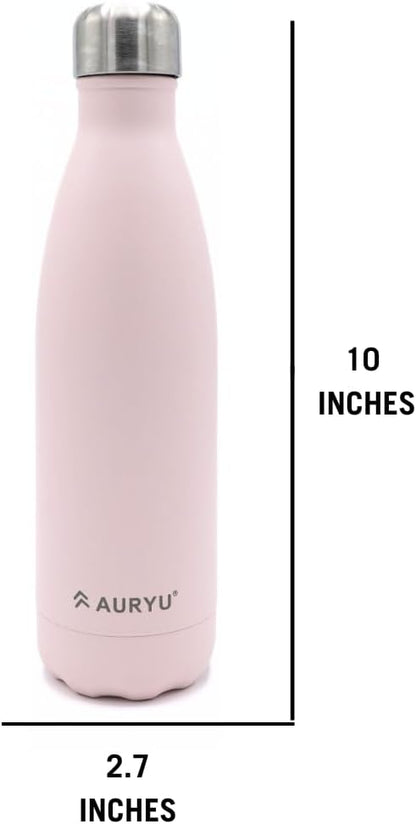 Best in Class Triple-Walled Insulated Stainless Steel Water Bottle, Keeps your Drinks Cold for up to 24 Hours and Hot for up to 12 Hours, Leak Proof, Make a Difference in the World, Black, 17oz