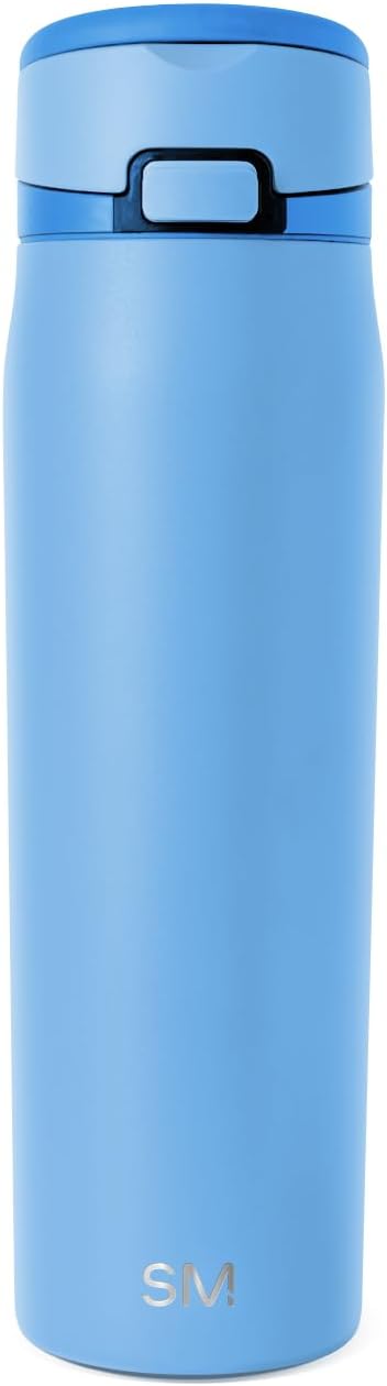 Simple Modern Mesa Loop Water Bottle with Covered Straw and Handle | 24oz Cup Holder Friendly Insulated Stainless Steel Bottles for Travel, Sports and School | Iris Sage - Colors B