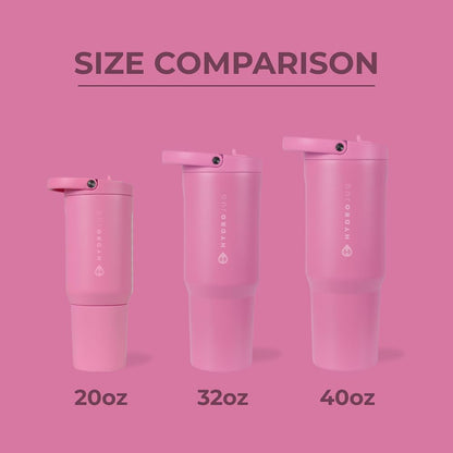 HydroJug Sport - Stainless Steel Tumbler with Straw, Vacuum Insulated, 40oz Leakproof Water Bottle, Ergonomic Design, Reusable, Dishwasher Safe, Rubber Base, Durable for Gym or Outdoors, Sage