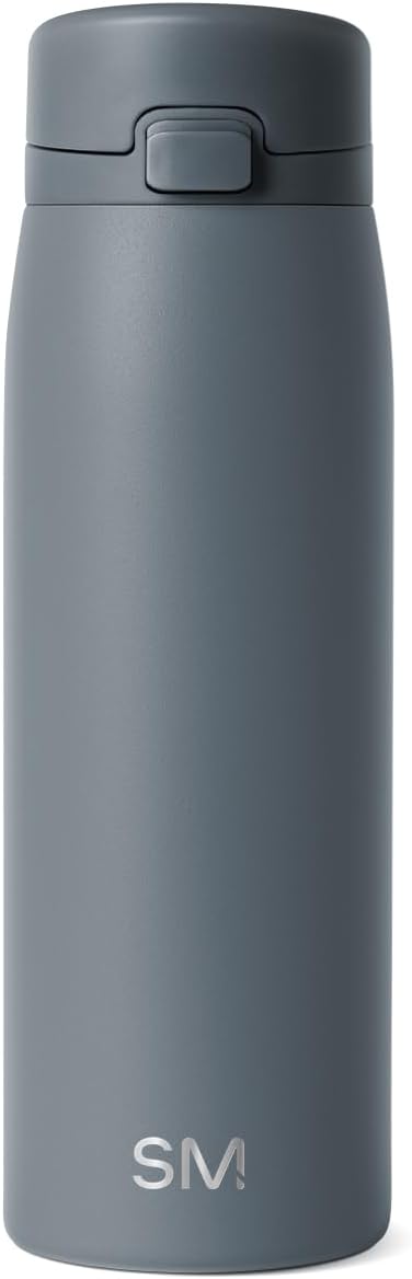 Simple Modern Sidekick Travel Coffee Mug | Ceramic-Lined Insulated Stainless Steel Tumbler | Leak-Proof and Cup Holder Friendly | 16oz, Almond Birch Mix
