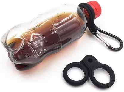6 Pcs Silicone Water Bottle Buckle with Carabiner Clip - Portable Secure Bottle Holder - Hiking, Camping Accessory, Accessory and Keychain Carabiners, Car Keychain