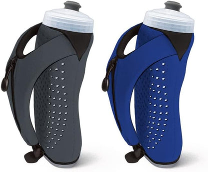 Amphipod Hydraform Ergo-Lite Handheld Water Bottle, BPA-Free Minimalist Insulated Hydration for Ultra-Running & Walking - Charcoal - 10.5 oz