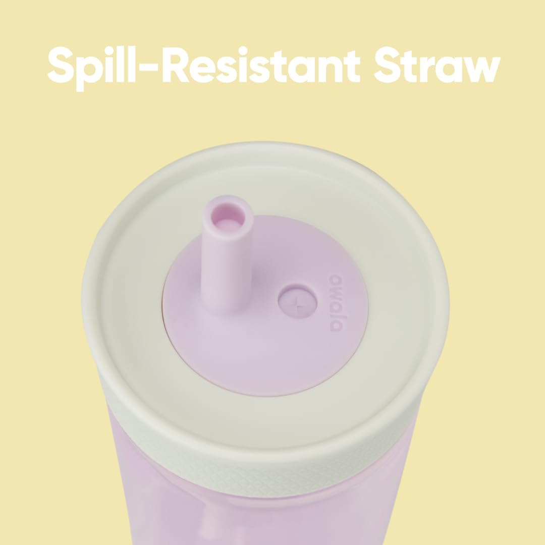 Owala Kids BPA-Free Plastic Tumbler with Spill Resistant Flexible Straw, Easy to Clean, Kids Water Bottle, Great for Travel, Dishwasher Safe, 15 Oz, Skate Park