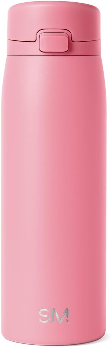 Simple Modern Sidekick Travel Coffee Mug | Ceramic-Lined Insulated Stainless Steel Tumbler | Leak-Proof and Cup Holder Friendly | 16oz, Almond Birch Mix