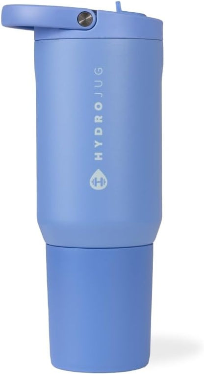 HydroJug Sport - Stainless Steel Tumbler with Straw, Vacuum Insulated, 40oz Leakproof Water Bottle, Ergonomic Design, Reusable, Dishwasher Safe, Rubber Base, Durable for Gym or Outdoors, Sage