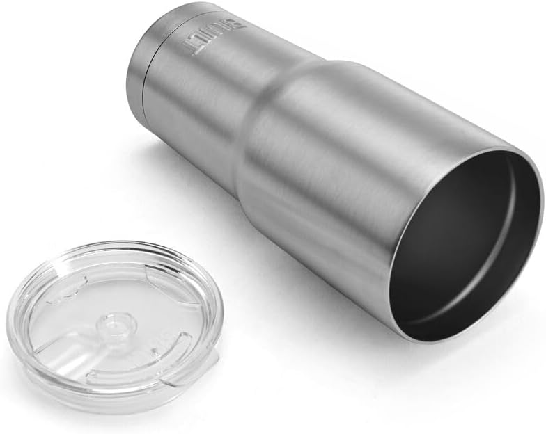 Built 30oz Insulated Coffee Tumbler, Stainless Brushed - Reusable Stainless Steel Travel Mug with Slide Lid, Double Wall Thermal Cup for Hot or Cold Drinks - BPA-Free, Car Cup Holder Friendly