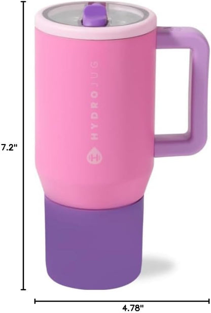 HydroJug Kids - 20 oz Insulated Kids Water Bottle with Flip Straw & Handle | Leak-Proof & Durable | Perfect for School, Sports, Lunch, Travel & Camp, Primrose