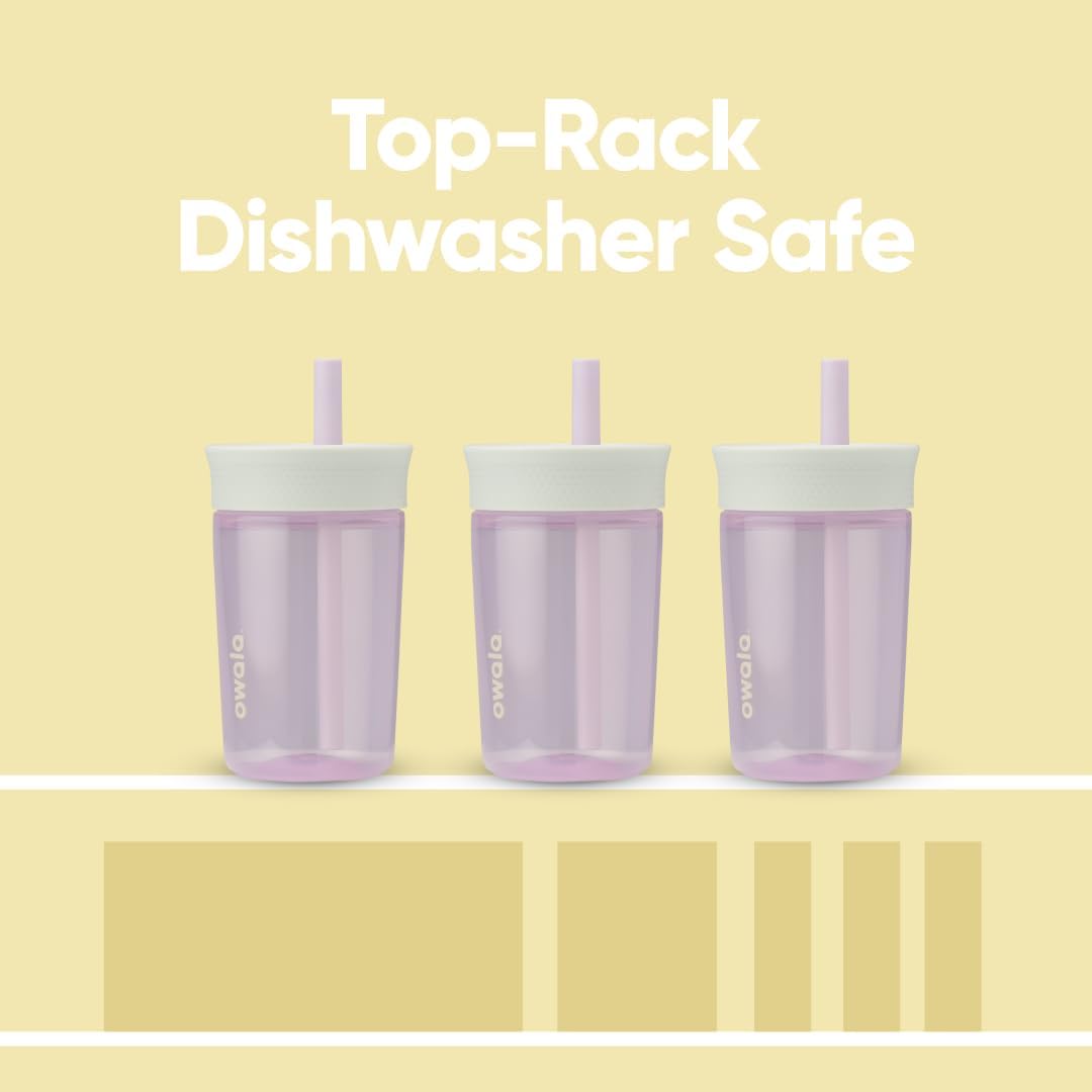 Owala Kids BPA-Free Plastic Tumbler with Spill Resistant Flexible Straw, Easy to Clean, Kids Water Bottle, Great for Travel, Dishwasher Safe, 15 Oz, Skate Park