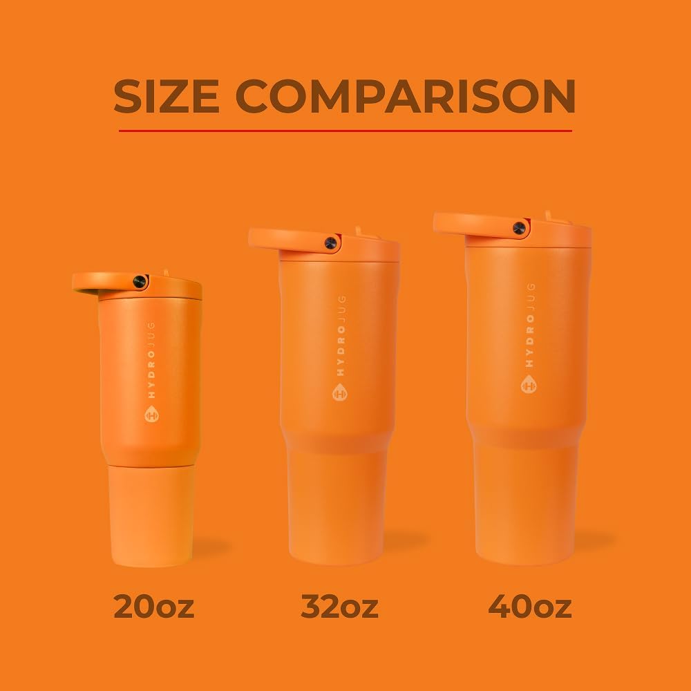 HydroJug Sport - Stainless Steel Tumbler with Straw, Vacuum Insulated, 40oz Leakproof Water Bottle, Ergonomic Design, Reusable, Dishwasher Safe, Rubber Base, Durable for Gym or Outdoors, Sage