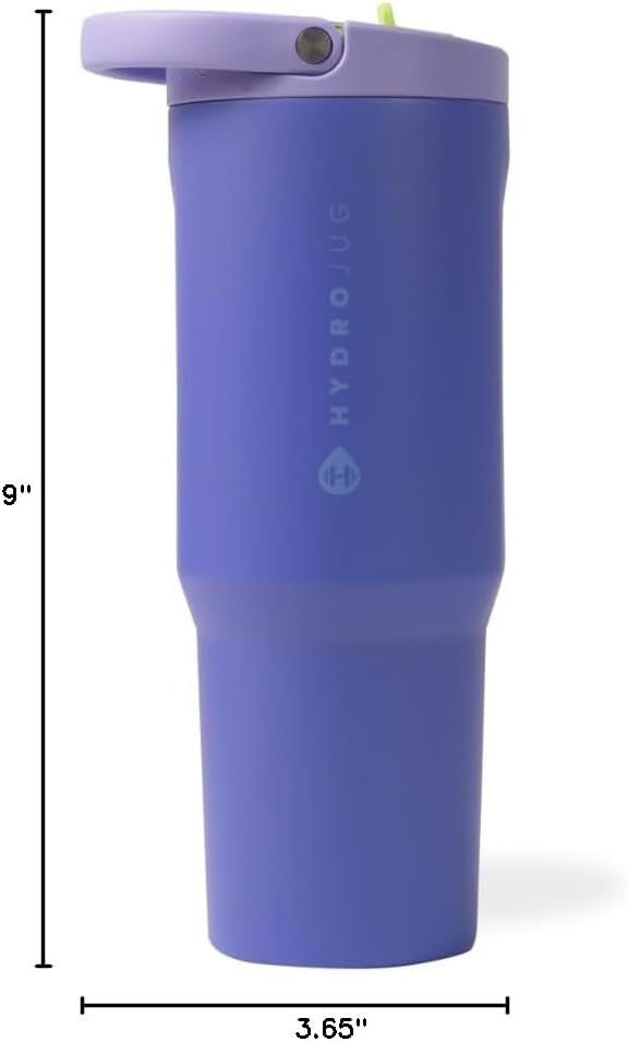 HydroJug Sport - Stainless Steel Tumbler with Straw, Vacuum Insulated, 40oz Leakproof Water Bottle, Ergonomic Design, Reusable, Dishwasher Safe, Rubber Base, Durable for Gym or Outdoors, Sage