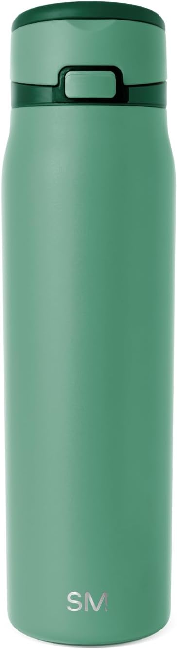 Simple Modern Mesa Loop Water Bottle with Covered Straw and Handle | 24oz Cup Holder Friendly Insulated Stainless Steel Bottles for Travel, Sports and School | Iris Sage - Colors A