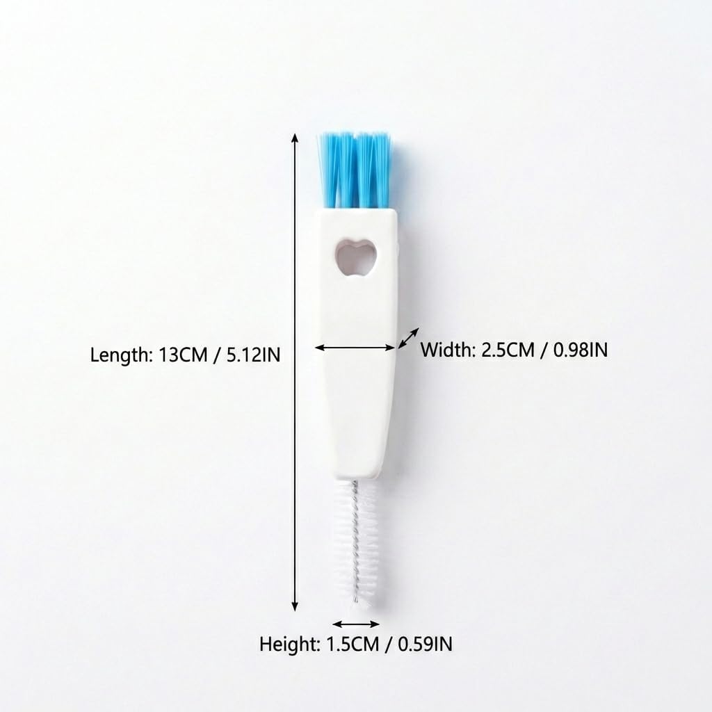 3 in 1 Cup Lid Gap Cleaning Brush Set, Multifunctional Bottle Cleaning Brush, Mutipurpose Tiny Silicone Cup Holder Cleaner, Home Kitchen Cleaning Tools (White)