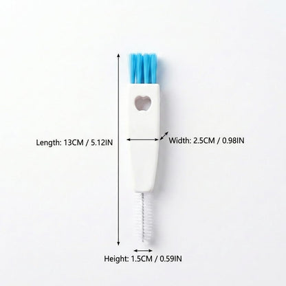 3 in 1 Cup Lid Gap Cleaning Brush Set, Multifunctional Bottle Cleaning Brush, Mutipurpose Tiny Silicone Cup Holder Cleaner, Home Kitchen Cleaning Tools (White)