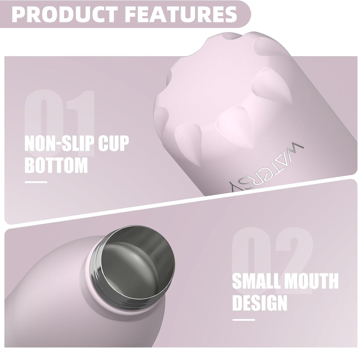 Stainless Steel water bottle,17oz Insulated Water Bottles