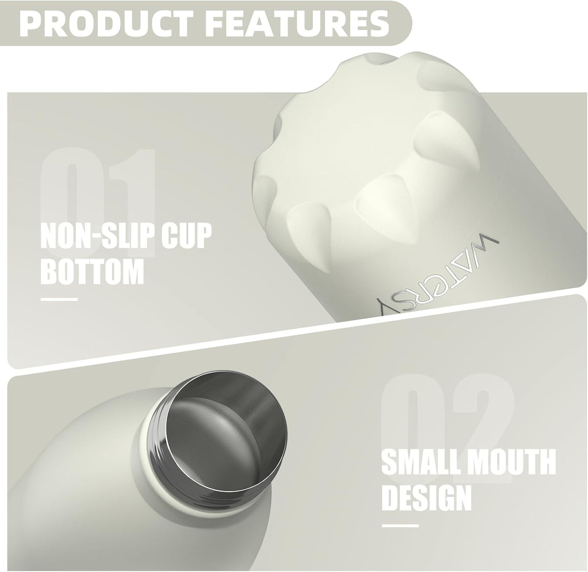 Stainless Steel water bottle,17oz Insulated Water Bottles