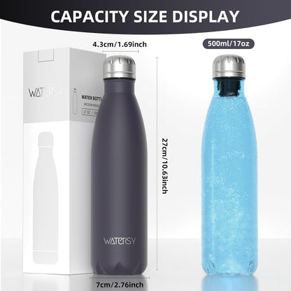 Stainless Steel water bottle,17oz Insulated Water Bottles