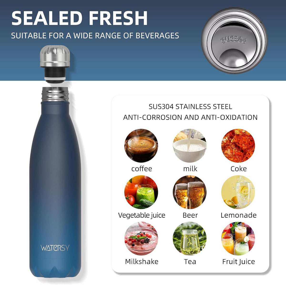 Stainless Steel water bottle,17oz Insulated Water Bottles