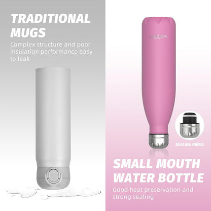 Stainless Steel water bottle,17oz Insulated Water Bottles