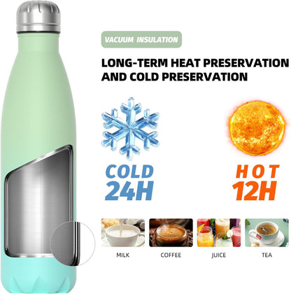 Stainless Steel water bottle,17oz Insulated Water Bottles