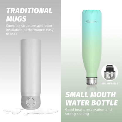 Stainless Steel water bottle,17oz Insulated Water Bottles
