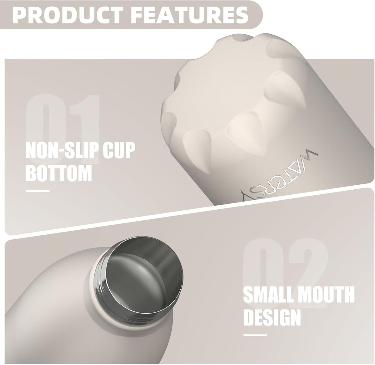 Stainless Steel water bottle,17oz Insulated Water Bottles