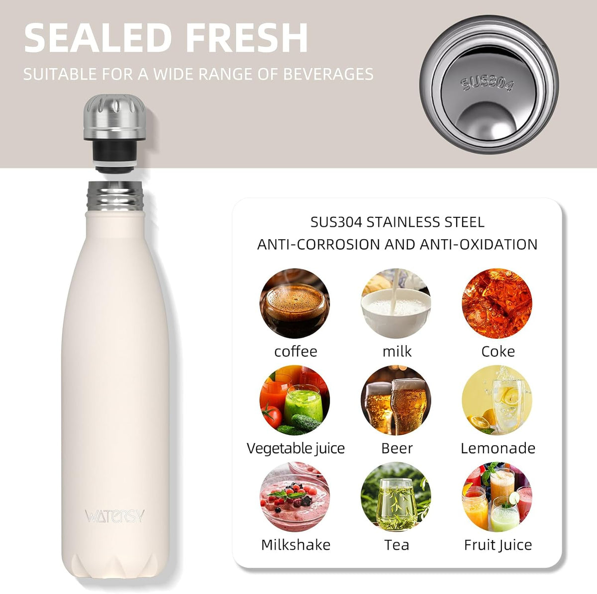 Stainless Steel water bottle,17oz Insulated Water Bottles