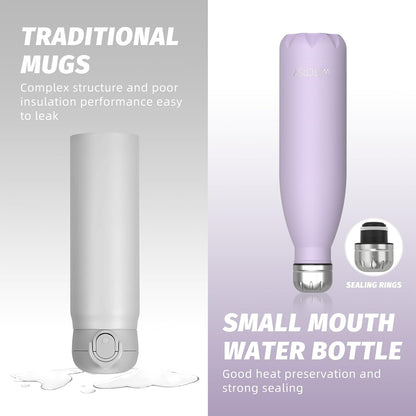 Stainless Steel water bottle,17oz Insulated Water Bottles