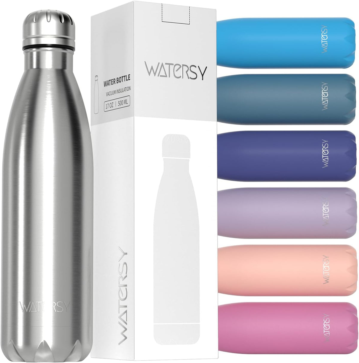 Stainless Steel water bottle,17oz Insulated Water Bottles