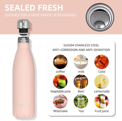 Stainless Steel water bottle,17oz Insulated Water Bottles