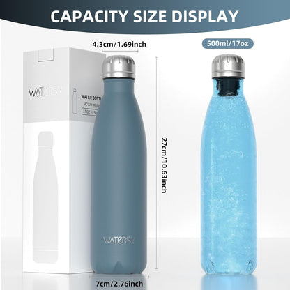 Stainless Steel water bottle,17oz Insulated Water Bottles