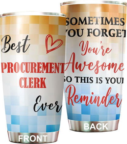 Best Caterer Ever Tumbler Stainless Steel 20oz, Office Gifts Women Men Work Friends Coworker, Driking Coffee Cup For Birthday Christmas - Colors M