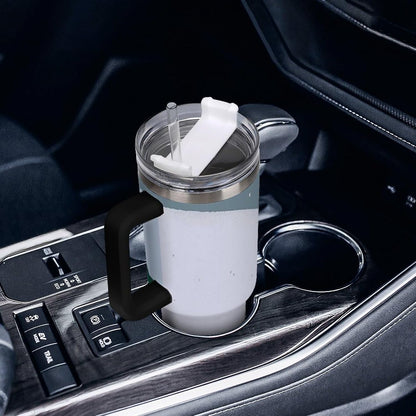 Space Constellation 304 Stainless Steel Double Wall Insulated Tumbler with Leakproof Slide Lid and Straw Large Capacity Travel Mug Black-Space Constellation