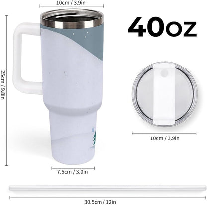 Space Constellation 304 Stainless Steel Double Wall Insulated Tumbler with Leakproof Slide Lid and Straw Large Capacity Travel Mug Black-Space Constellation